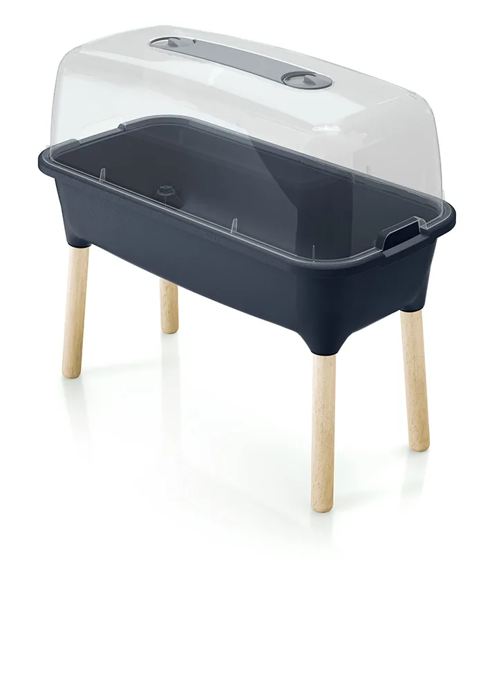Drivhus ISEW780H Respana Planter Wood High Set – antrasitt — hovedbilde