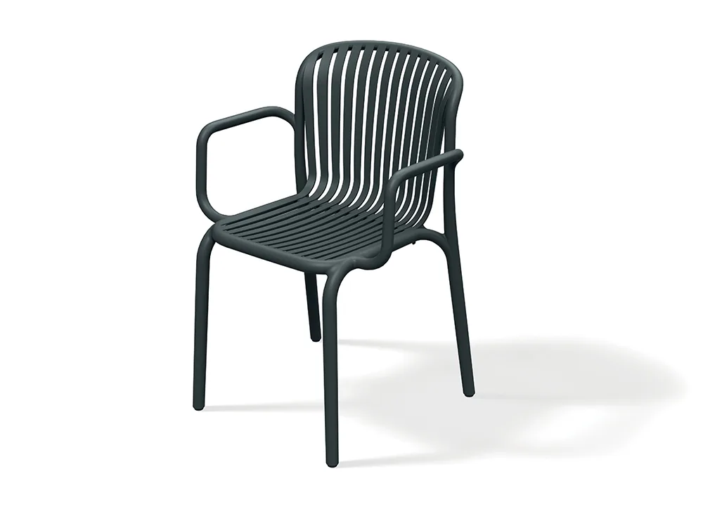 Hagestol med armlener FBRK658 Brene – karbon — hovedbilde