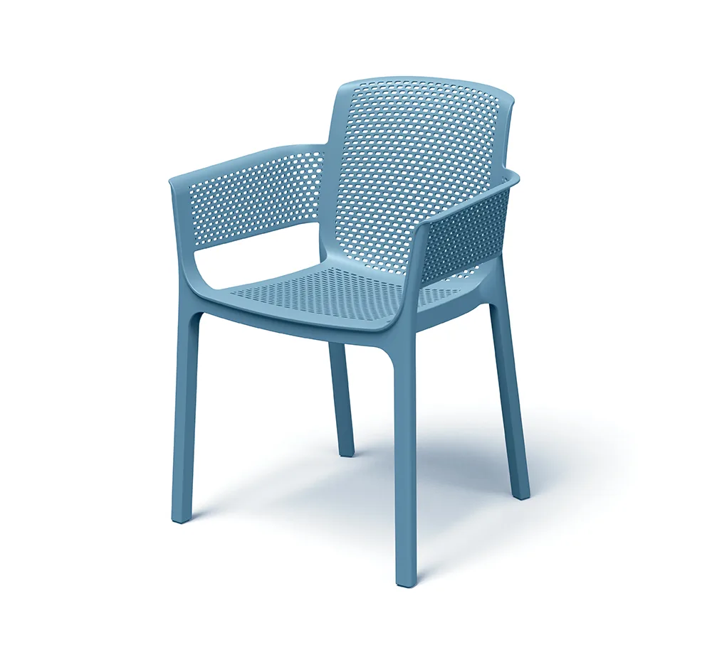 Hagestol med armlener FNEK658 Nexo – denimblå — hovedbilde