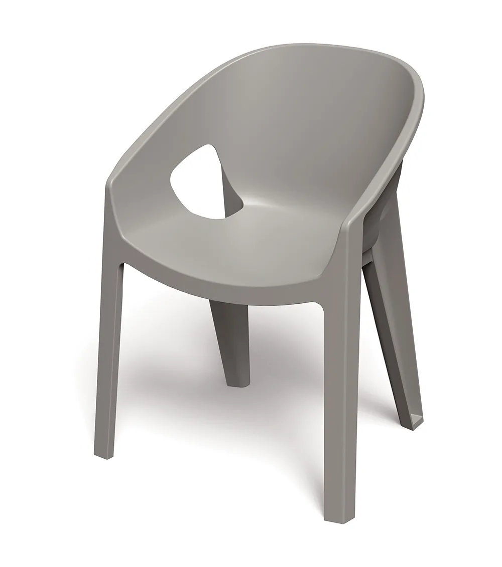Hagestol med armlener FPRK658 Premo – jordtaupe — hovedbilde