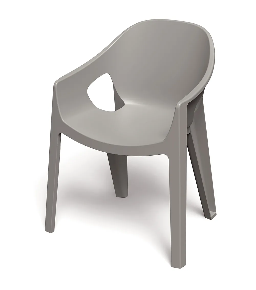 Hagestol med armlener FPRK758 Premo – jordtaupe — hovedbilde