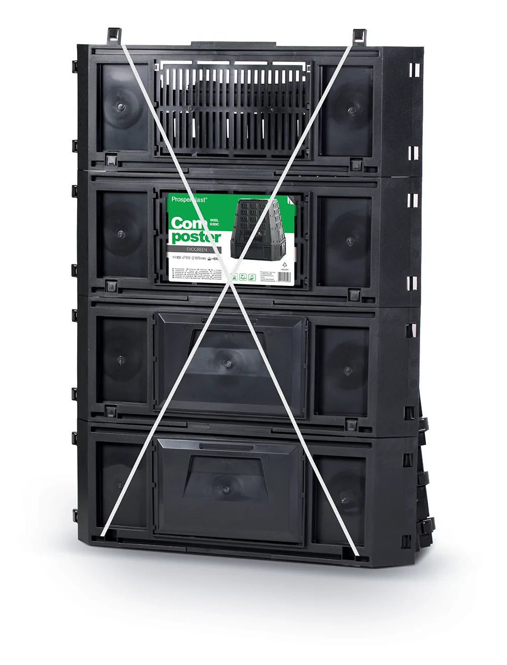 Kompostbinge IKEL630C Evocompo – svart
