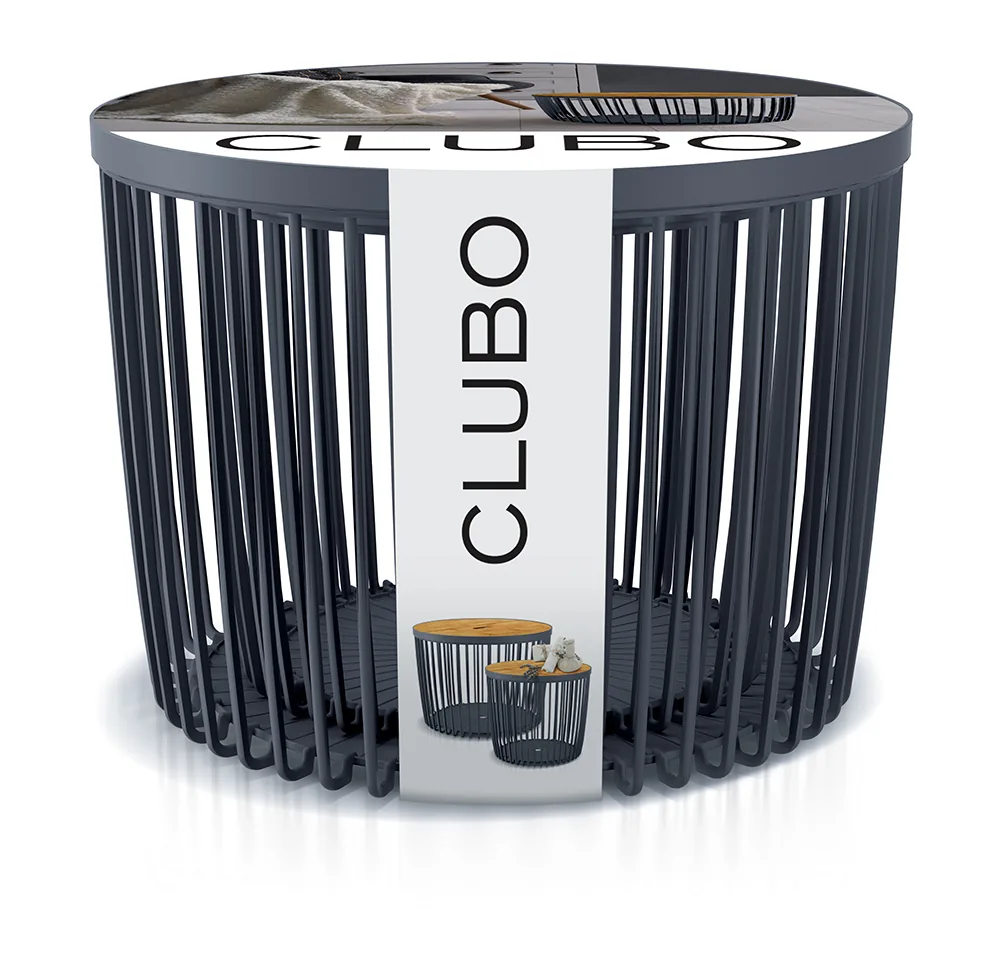 Kurvbord-sett ICLU3TS Clubo Set2 – antrasitt — hovedbilde