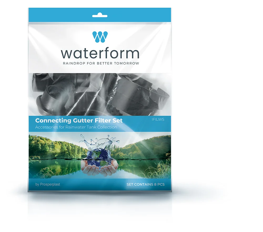 Nedløpsfilter for regnvann, innvendig IFILWS Gutter Filter Set – svart — hovedbilde