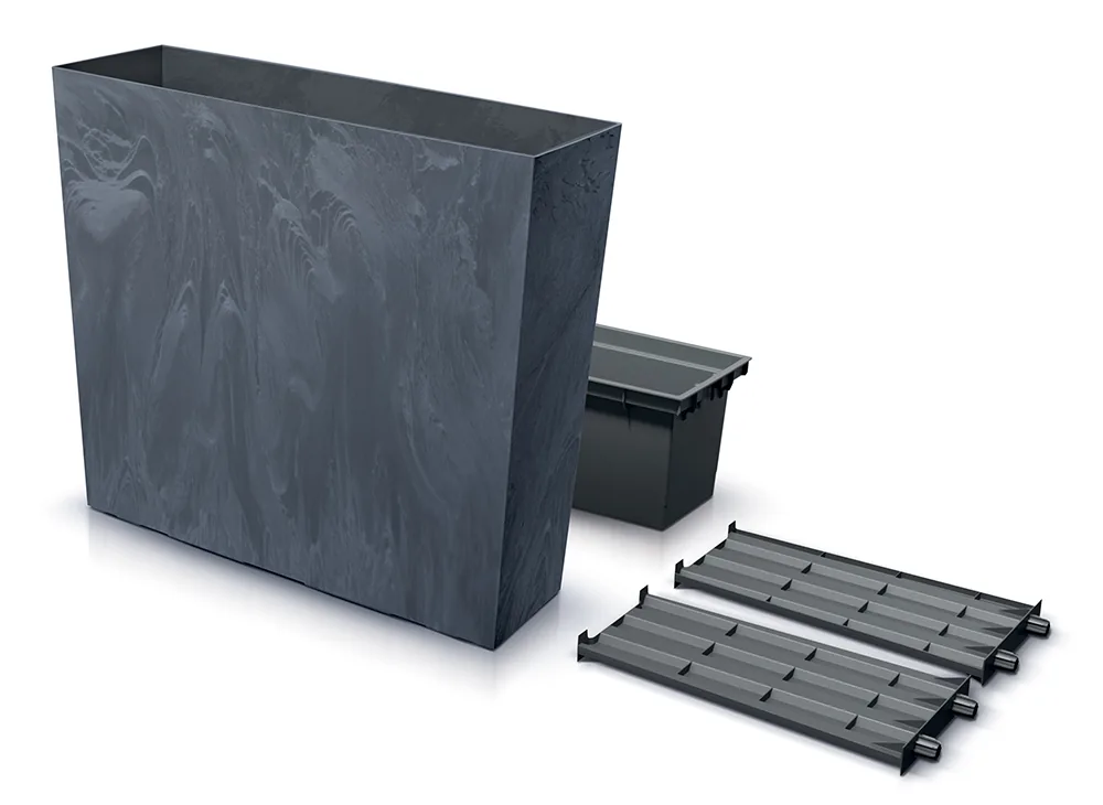 Plantekasse DUC800TE Urbi Case Beton Effect T – antrasitt — hovedbilde
