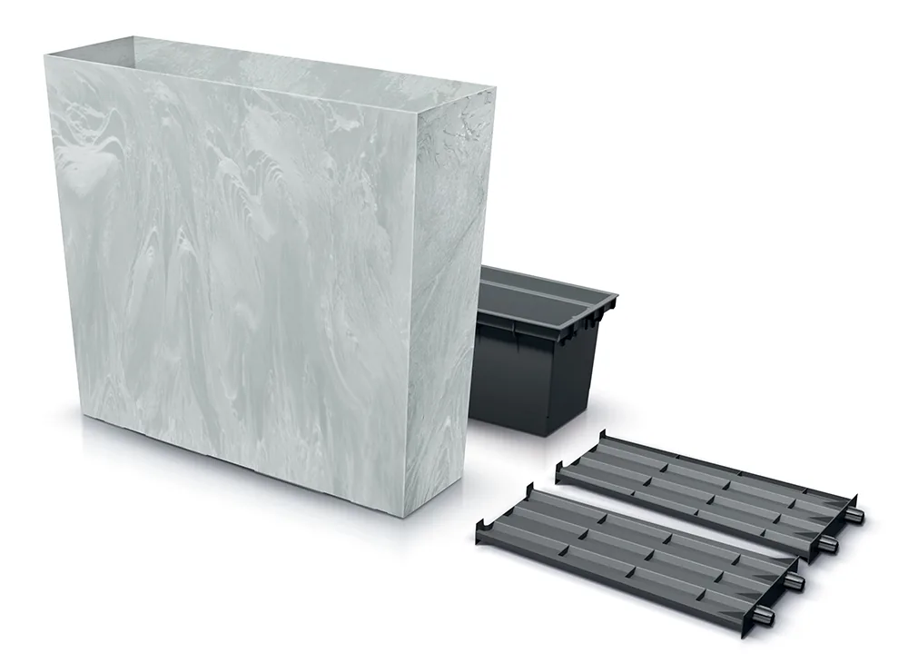 Plantekasse DUC800TE Urbi Case Beton Effect T – betong — hovedbilde