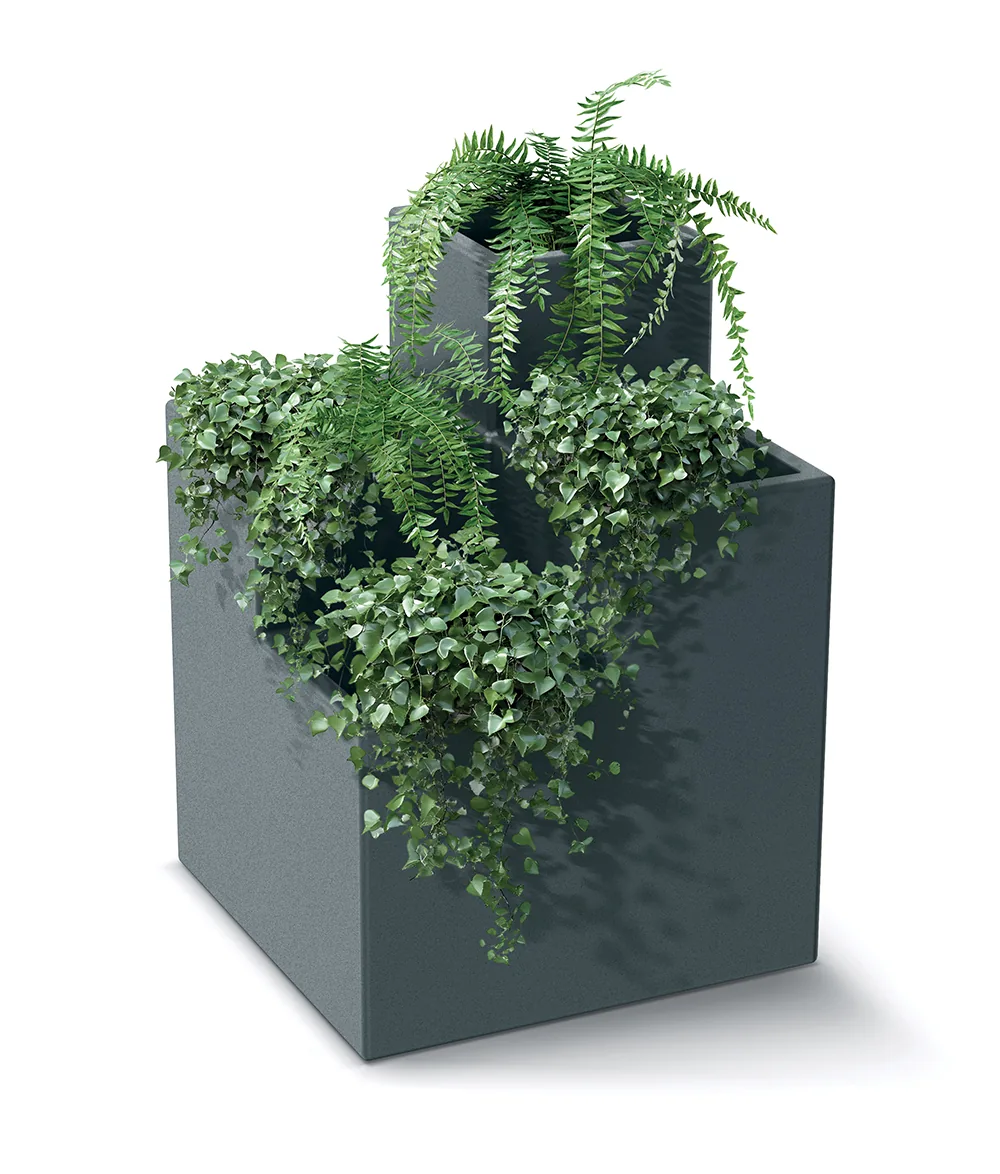 Plantekrukke TCLQ40 Cubla Stepa Quad – betonggrå — hovedbilde