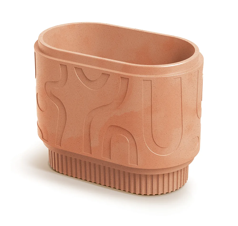 Plantekrukke TFOC60 FOLKA round case – terrakotta — hovedbilde