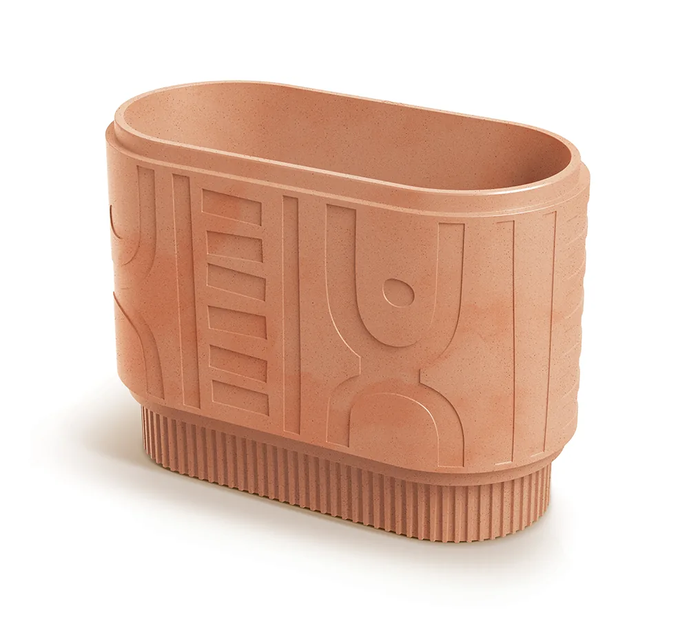 Plantekrukke TFOC80 FOLKA round case – terrakotta — hovedbilde