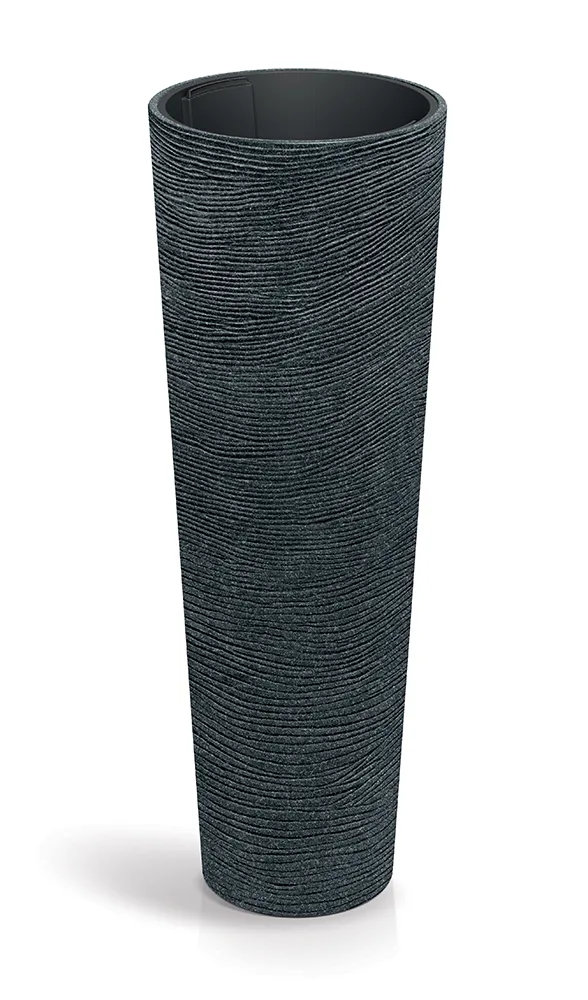 Plantekrukke TTSO40H Tubra Round Slim High – svart granitt — hovedbilde