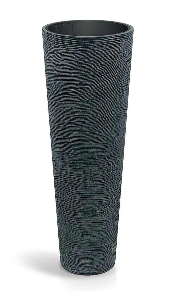 Plantekrukke TTSO48H Tubra Round Slim High – svart granitt — hovedbilde