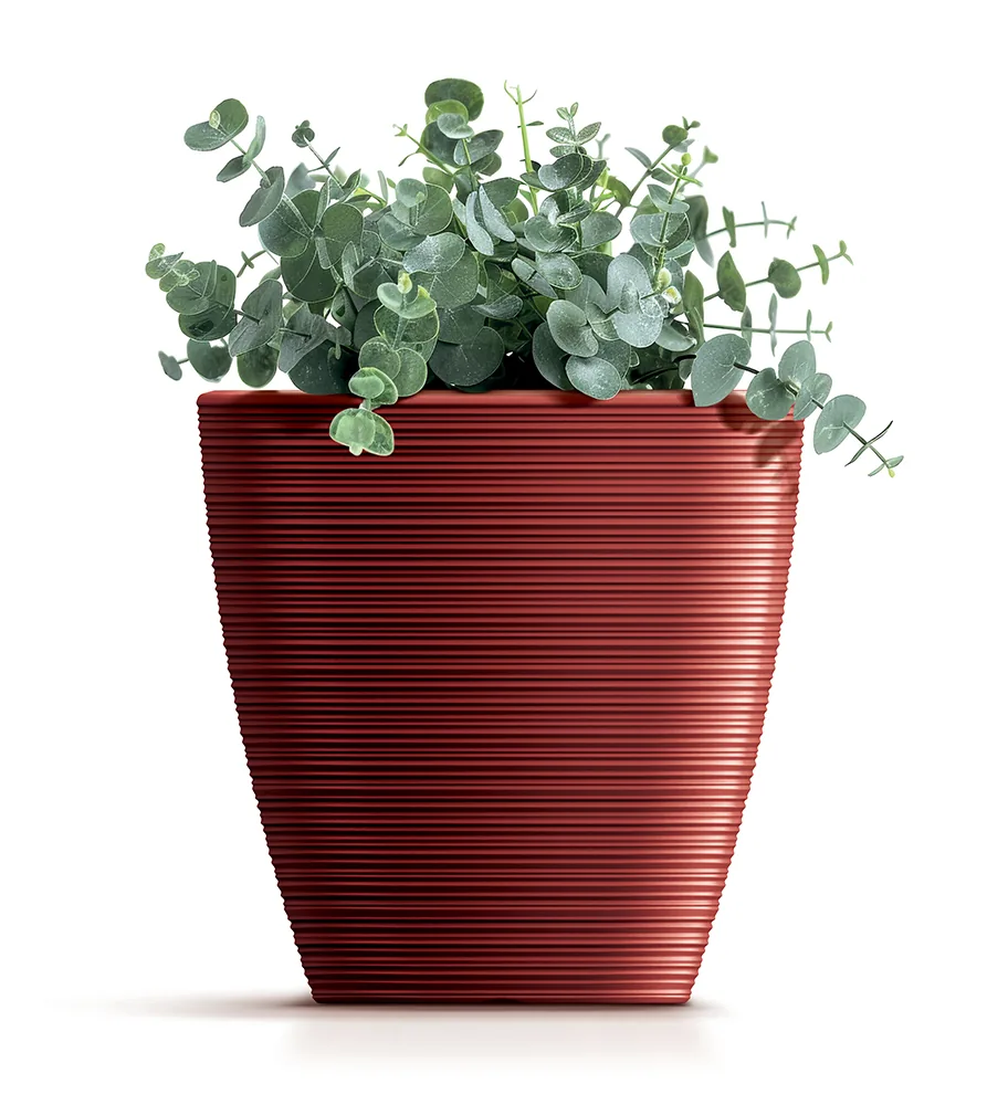 Plantepotte DBVR300 Vena Round – retrorød — hovedbilde