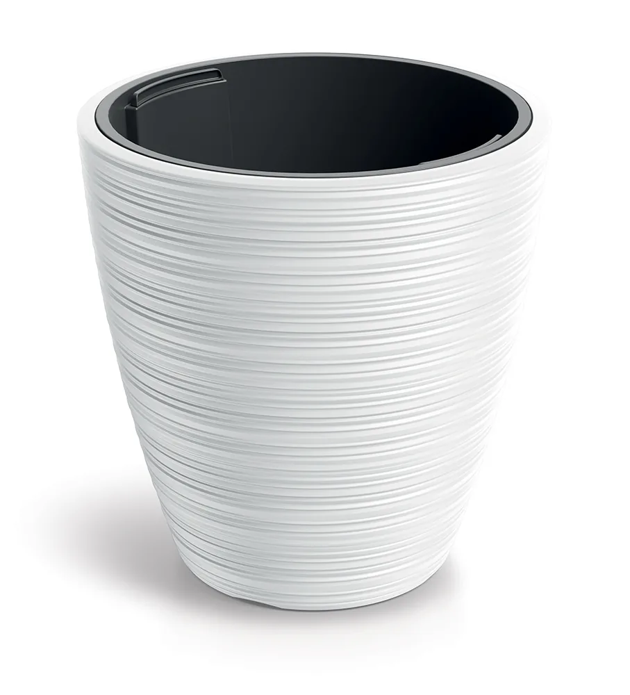 Plantepotte DBVR400 Vena Round – hvit — hovedbilde