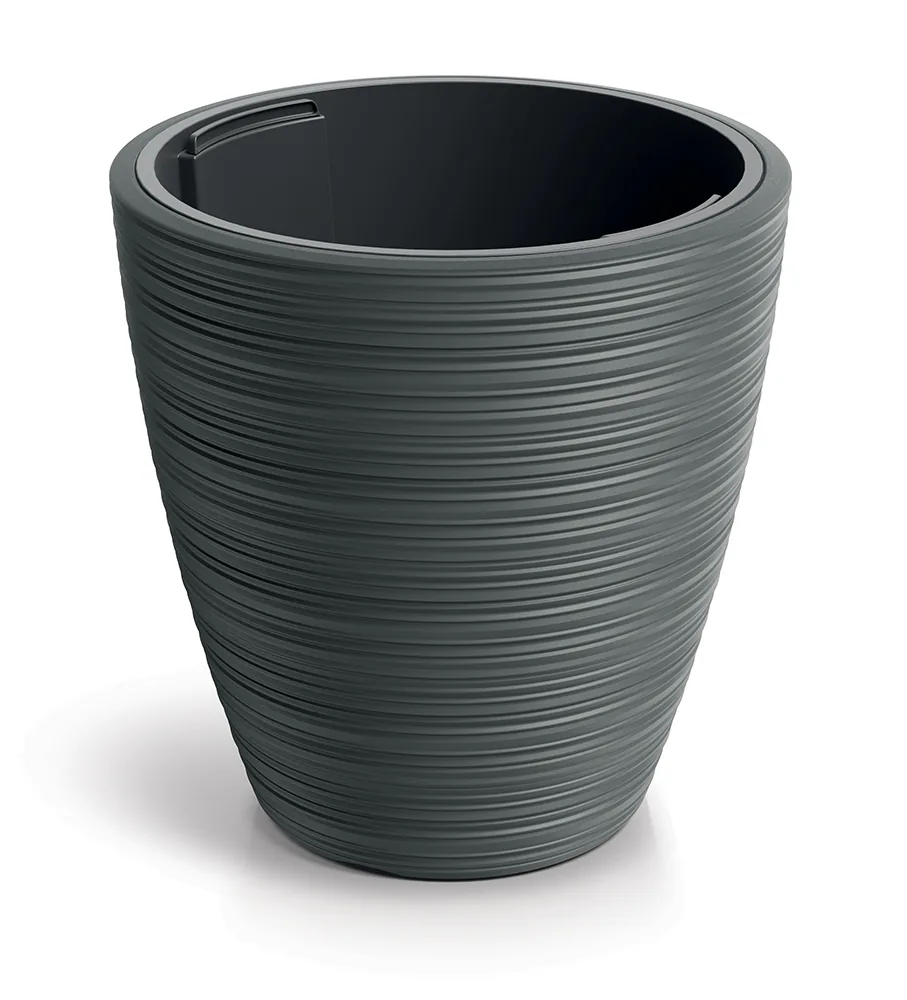 Plantepotte DBVR400 Vena Round – mørk grå — hovedbilde