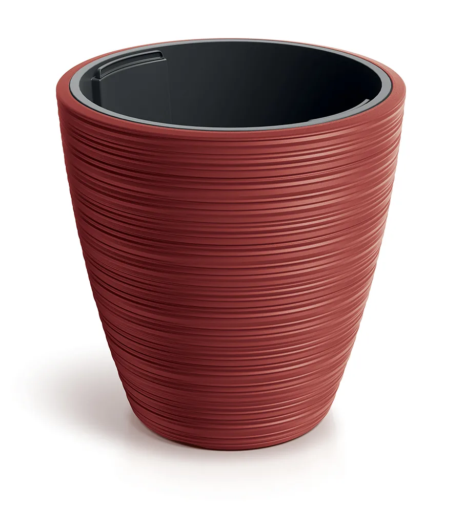 Plantepotte DBVR400 Vena Round – retrorød — hovedbilde