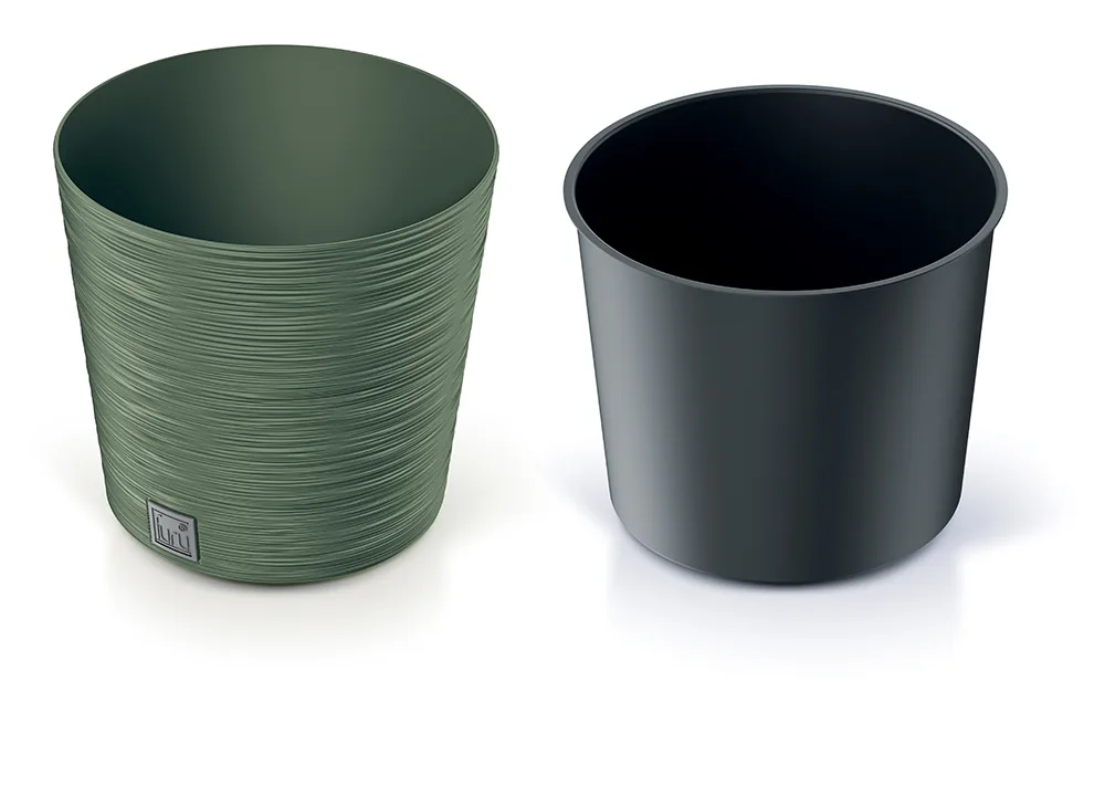 Plantepotte DFR300 Furu Round – jordgrønn — hovedbilde