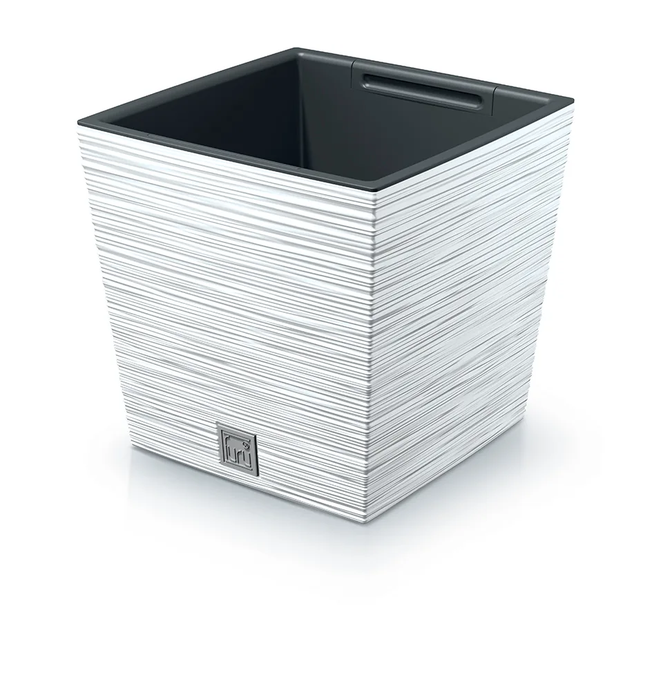 Plantepotte DFS240 Furu Square Low – hvit — hovedbilde