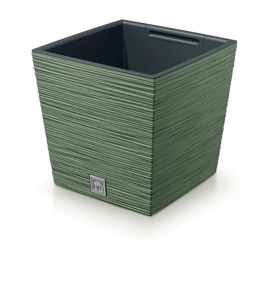 Plantepotte DFS240 Furu Square Low – jordgrønn — hovedbilde