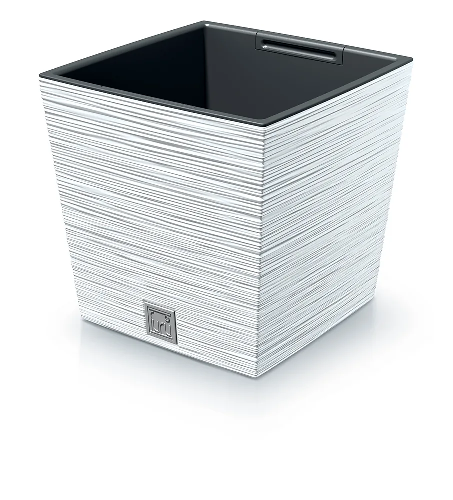 Plantepotte DFS300 Furu Square Low – hvit — hovedbilde