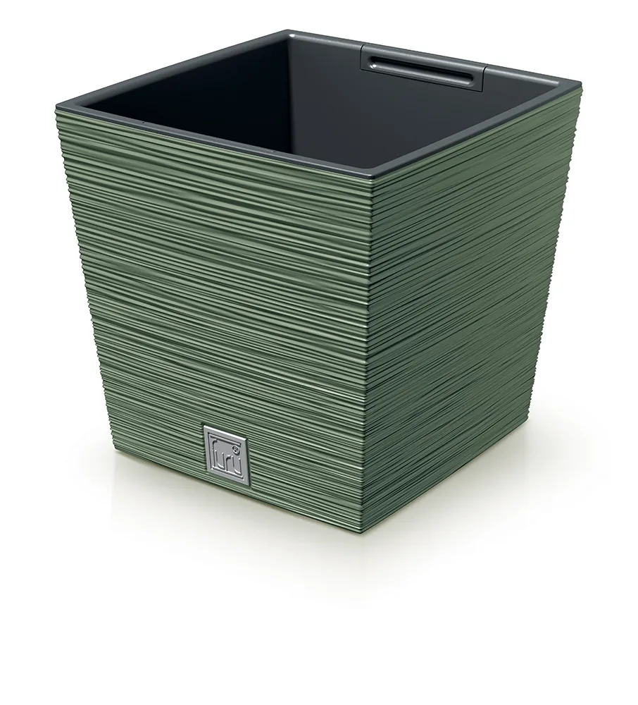 Plantepotte DFS300 Furu Square Low – jordgrønn — hovedbilde