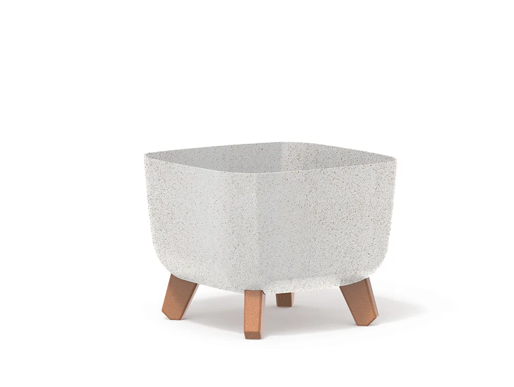 Plantepotte DGQL240W Gracia Square Wood – WPC hvit (FSC) — hovedbilde