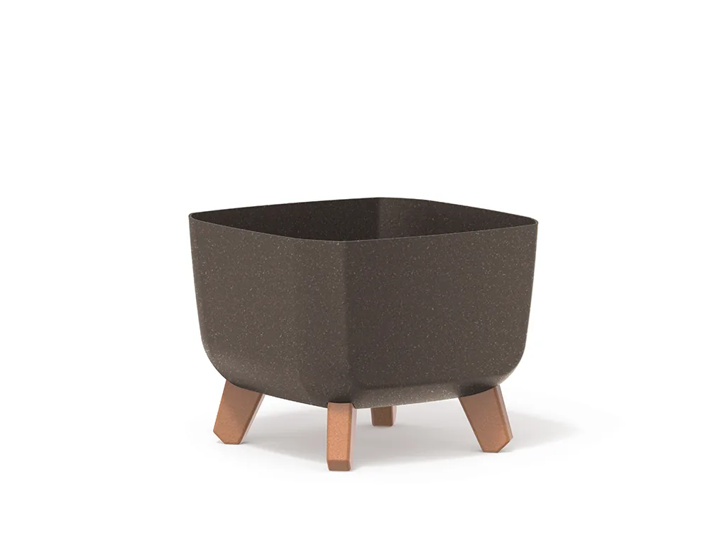 Plantepotte DGQL240W Gracia Square Wood – WPC kaffe (FSC) — hovedbilde