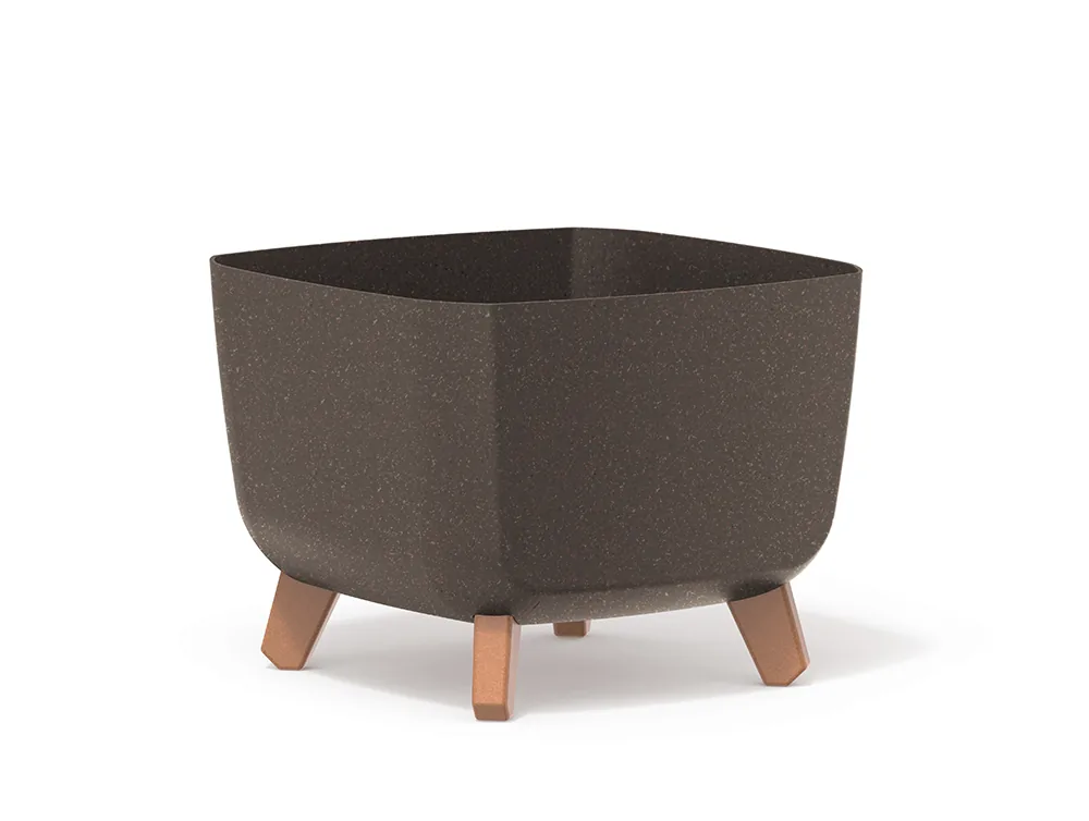 Plantepotte DGQL300W Gracia Square Wood – WPC kaffe (FSC) — hovedbilde