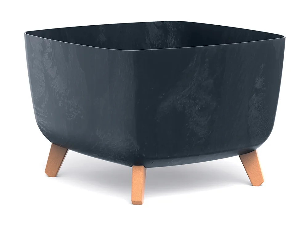 Plantepotte DGQL400E Gracia Square Beton Effect – antrasitt — hovedbilde