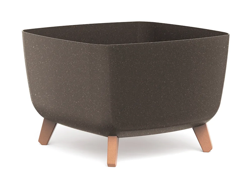 Plantepotte DGQL400W Gracia Square Wood – WPC kaffe (FSC) — hovedbilde