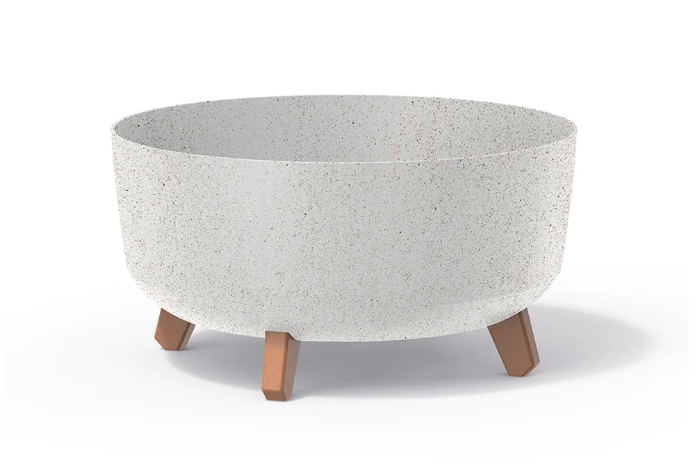 Plantepotte DGRL400LW Gracia Low Wood – WPC hvit (FSC) — hovedbilde