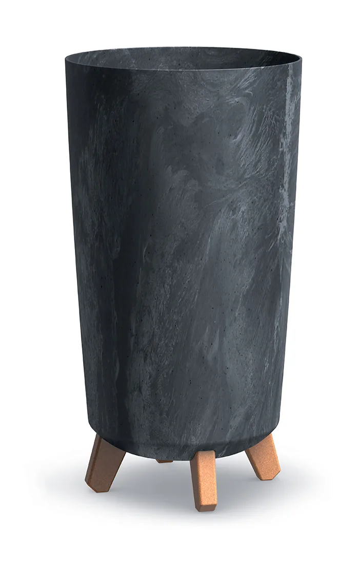 Plantepotte DGTL240E Gracia Tubus Slim Beton Effect – antrasitt — hovedbilde