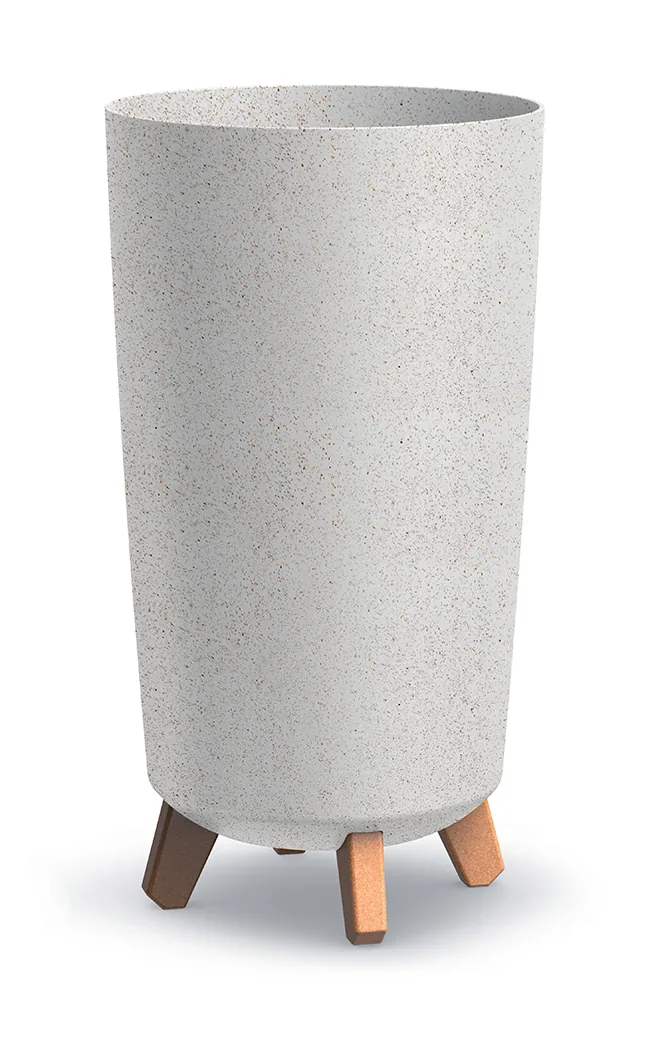 Plantepotte DGTL240W Gracia Tubus Slim Wood – WPC hvit (FSC) — hovedbilde