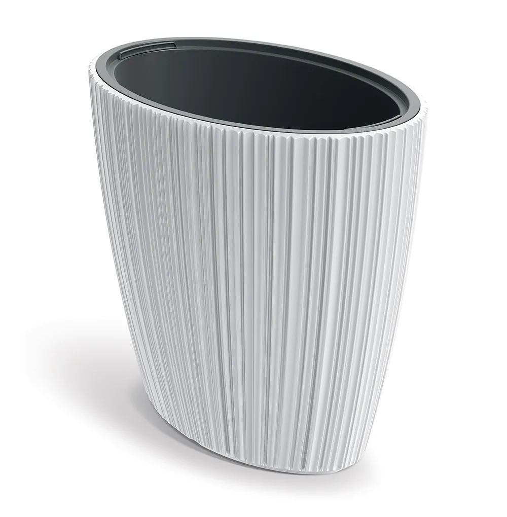 Plantepotte DHOE600 Oro Oval – hvit — hovedbilde