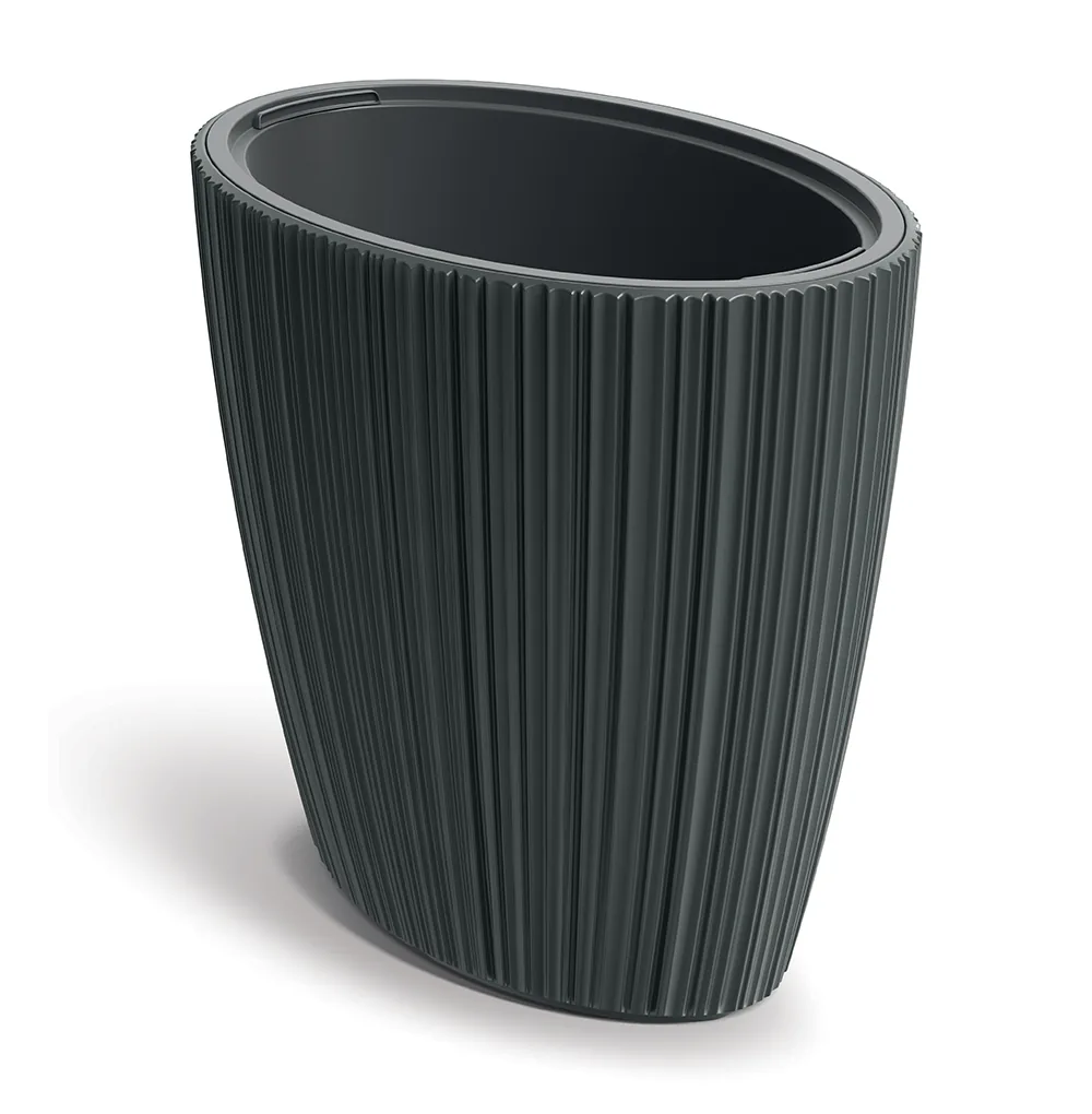Plantepotte DHOE600 Oro Oval – mørk grå — hovedbilde