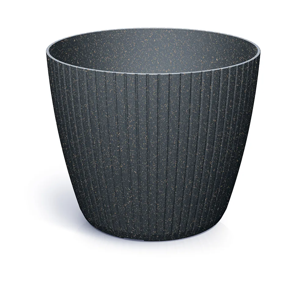 Plantepotte DLAM180W Lamia Round Wood – WPC antrasitt (FSC) — hovedbilde