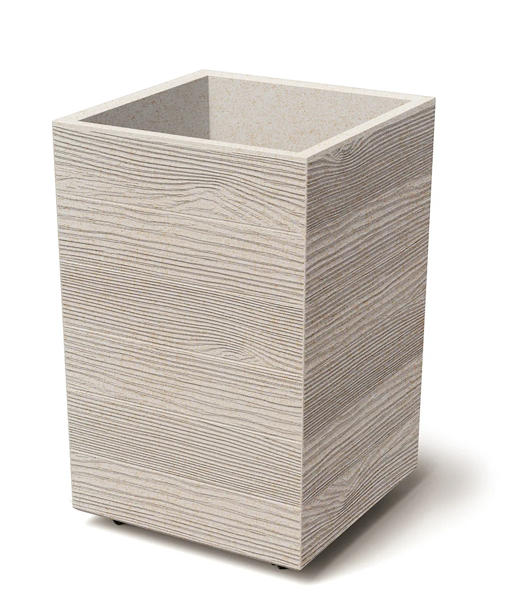 Plantepotte DMAH400W Madera Wood – WPC hvit (FSC) — hovedbilde