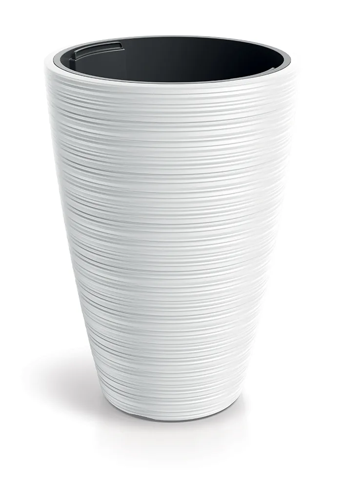 Plantepotte DPVR400 Vena Round – hvit — hovedbilde