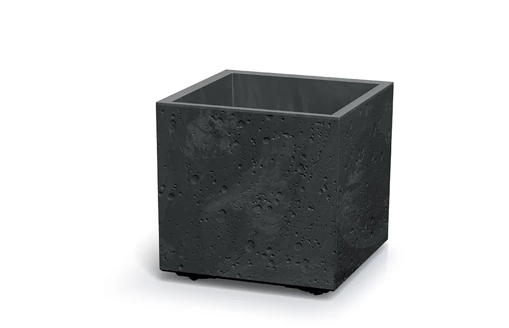 Plantepotte DSI400E Sierra Square Beton Effect – svart betong — hovedbilde