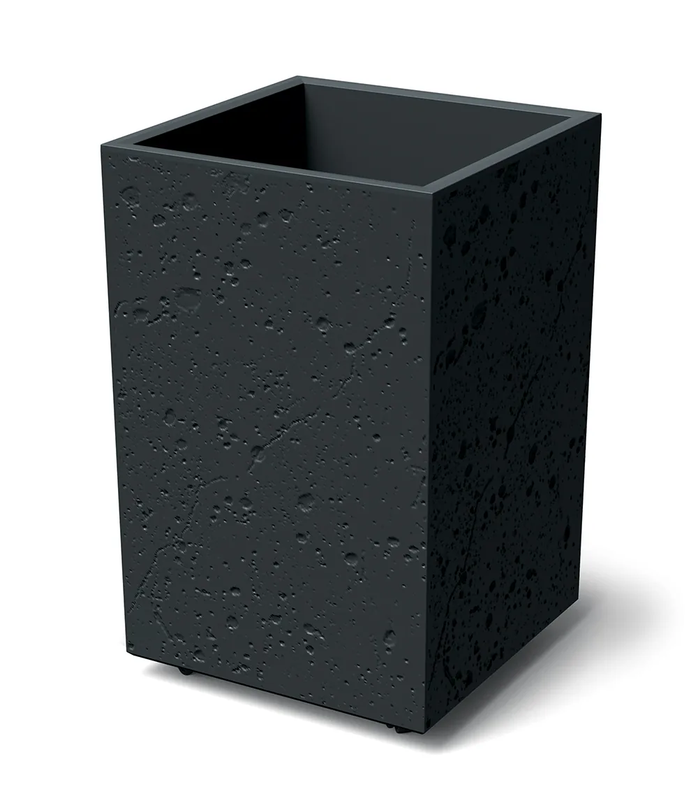 Plantepotte DSIH400E Sierra Square High Beton Effect – svart betong — hovedbilde