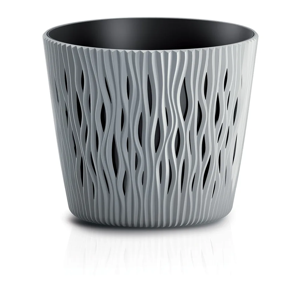 Plantepotte DSR260 Sandy Round – steingrå — hovedbilde