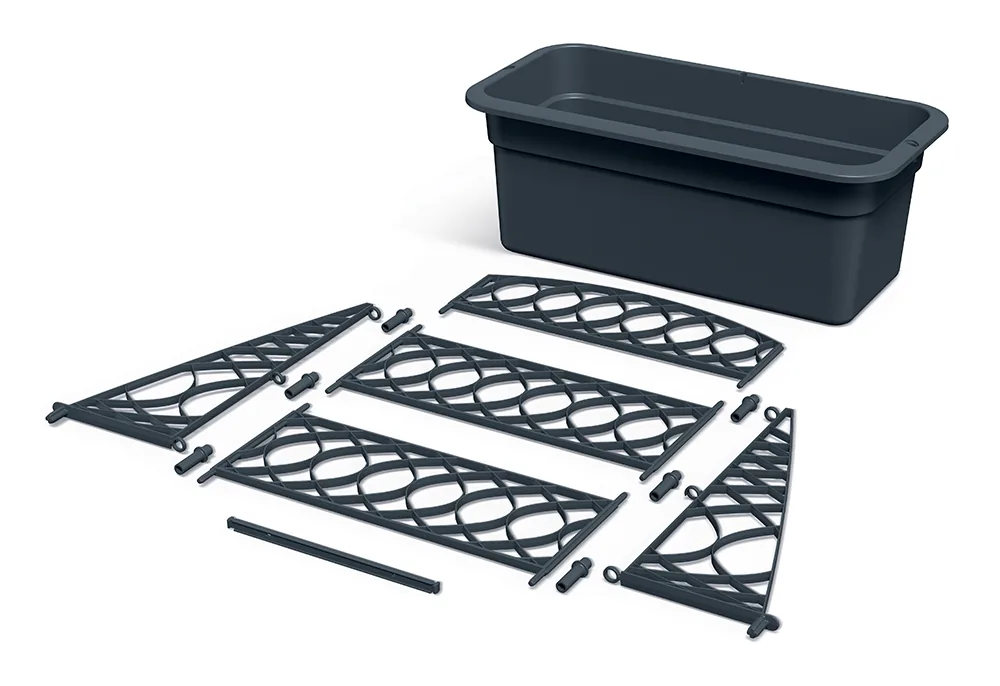 Plantepotte med espalier DBLO600 Bloma – antrasitt — hovedbilde