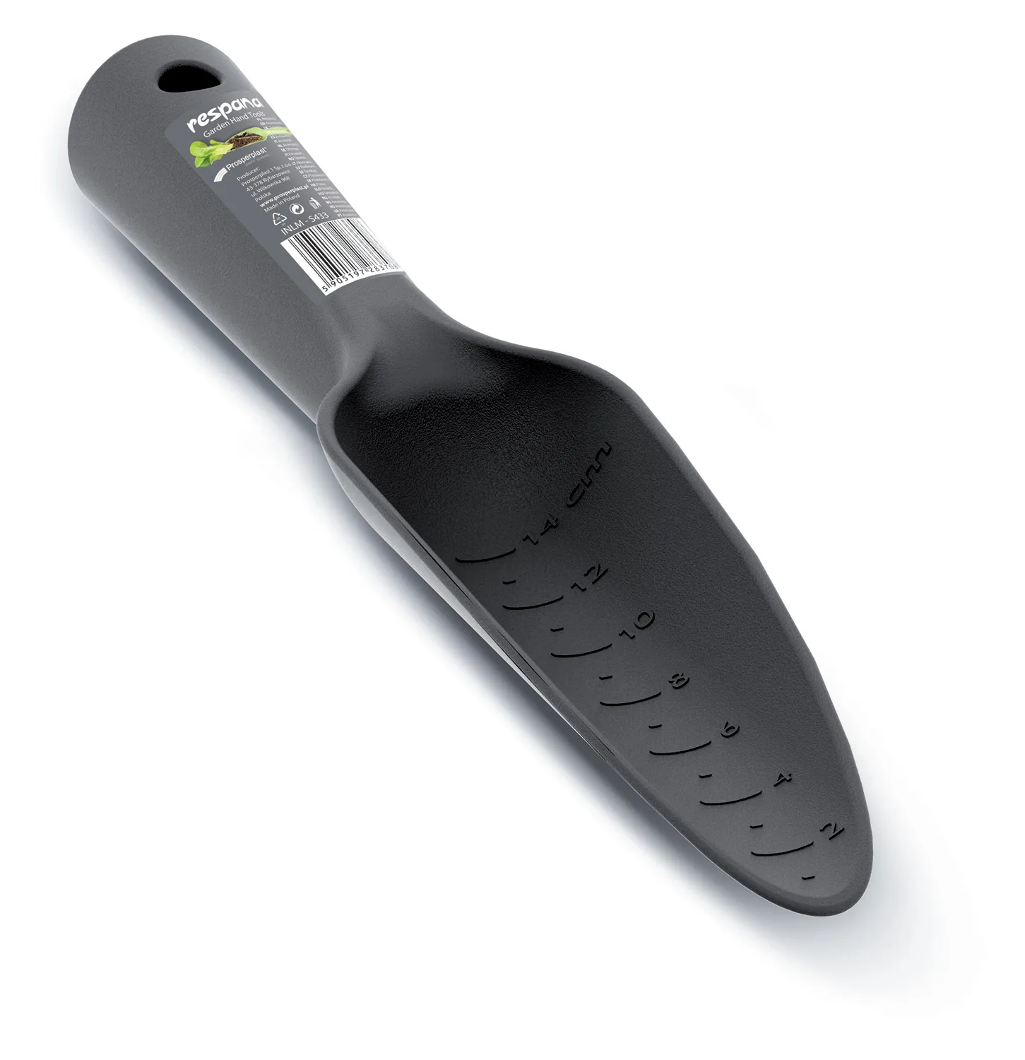 Plantespade, liten INLM R Scoop1 – svart — hovedbilde