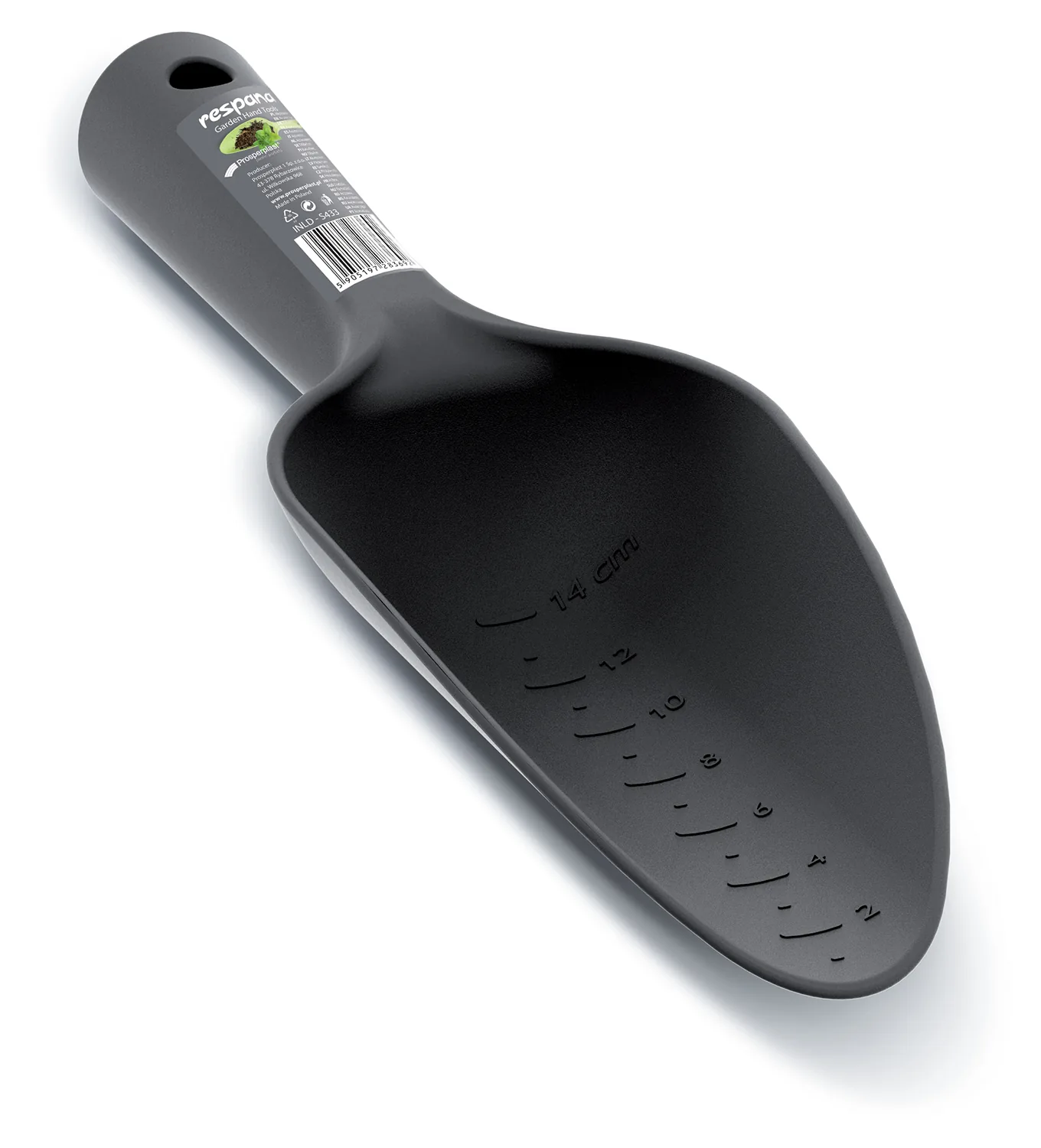 Plantespade, stor INLD R Scoop2 – svart — hovedbilde