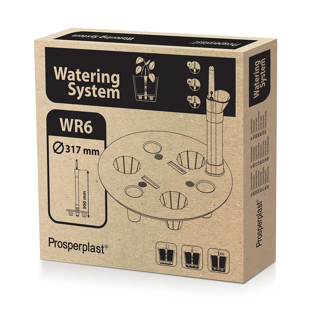 Vanningssystem til potter WR6 Watering System Round – svart — hovedbilde
